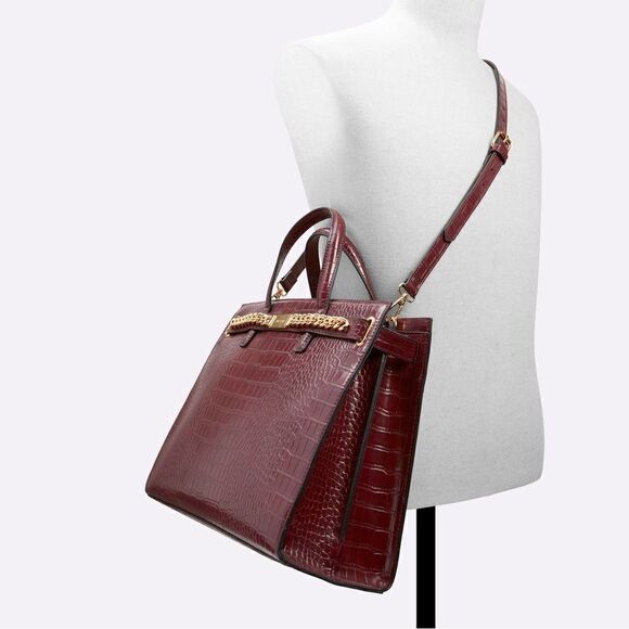 NEW! Aldo Nilo Croc Embossed Large Tote/Work Bag - Picture 1 of 13
